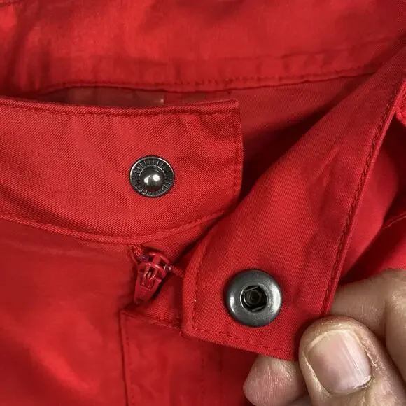 Athleta Shorts Womens 10 Red Coastal Eyelet Floral Embroidered Cut Out - Picture 10 of 13